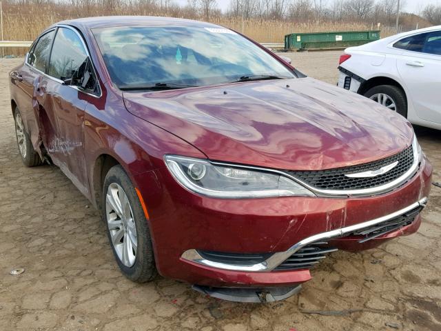 1C3CCCAB1GN120395 - 2016 CHRYSLER 200 LIMITE RED photo 1