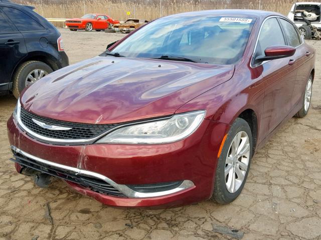 1C3CCCAB1GN120395 - 2016 CHRYSLER 200 LIMITE RED photo 2