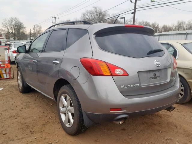 JN8AZ18W99W204478 - 2009 NISSAN MURANO S GRAY photo 3