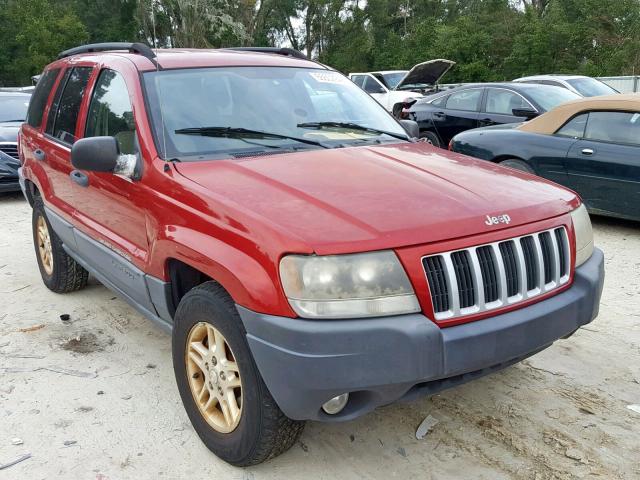 1J4GX48N24C333624 - 2004 JEEP GRAND CHER RED photo 1