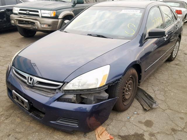 1HGCM561X7A213915 - 2007 HONDA ACCORD VAL BLUE photo 2