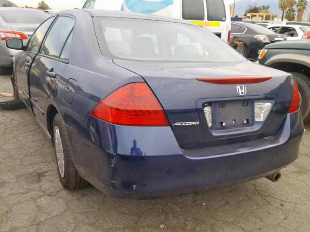 1HGCM561X7A213915 - 2007 HONDA ACCORD VAL BLUE photo 3