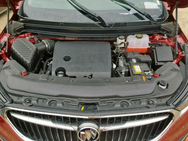 5GAEVBKW8JJ210685 - 2018 BUICK ENCLAVE PR RED photo 7