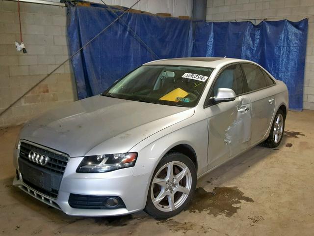 WAULF78K49N015107 - 2009 AUDI A4 2.0T QU SILVER photo 2