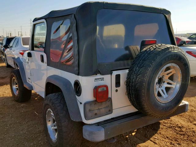 1J4FA49S44P737325 - 2004 JEEP WRANGLER / WHITE photo 3