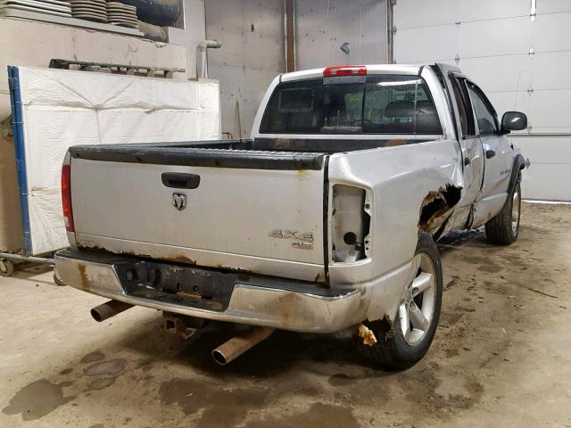 1D7HU182X6S592528 - 2006 DODGE RAM 1500 S SILVER photo 4