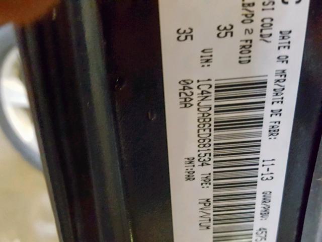 1C4NJDAB6ED681534 - 2014 JEEP COMPASS SP Qara foto 10