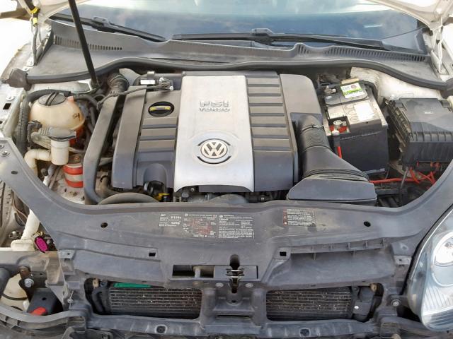 WVWEV71K17W047707 - 2007 VOLKSWAGEN NEW GTI WHITE photo 7