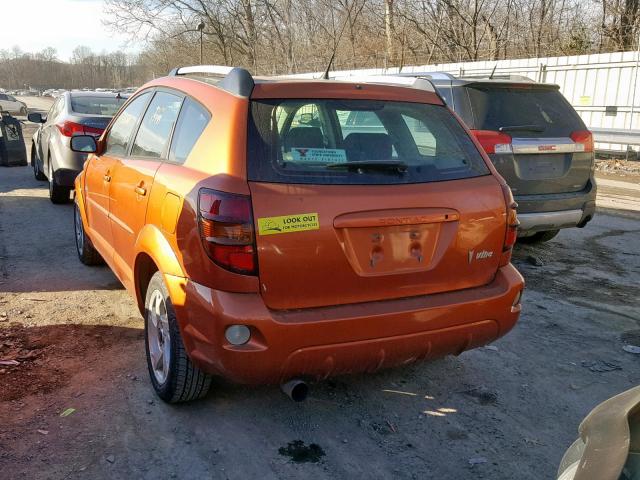 5Y2SL63855Z408971 - 2005 PONTIAC VIBE ORANGE photo 3