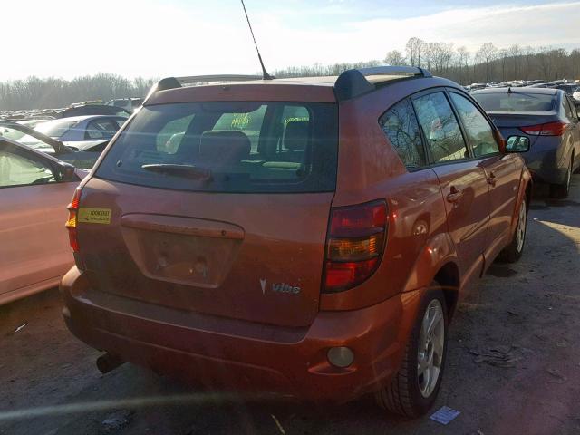 5Y2SL63855Z408971 - 2005 PONTIAC VIBE ORANGE photo 4