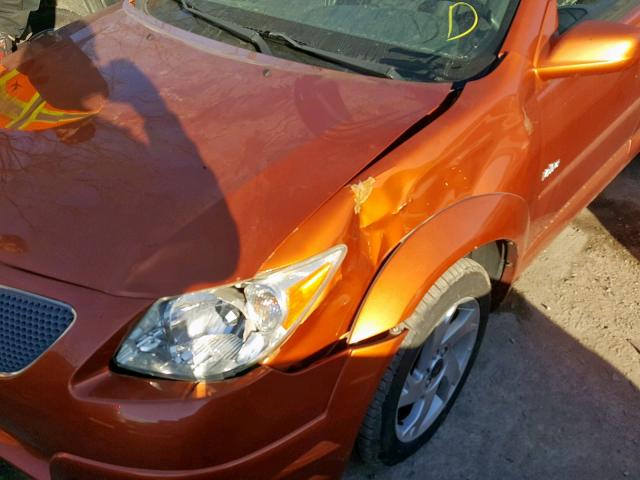 5Y2SL63855Z408971 - 2005 PONTIAC VIBE ORANGE photo 9