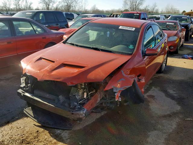 6G2ER57728L147806 - 2008 PONTIAC G8 ORANGE photo 2