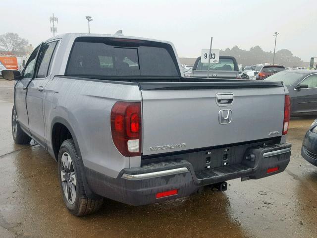 5FPYK3F69KB016087 - 2019 HONDA RIDGELINE GRAY photo 3