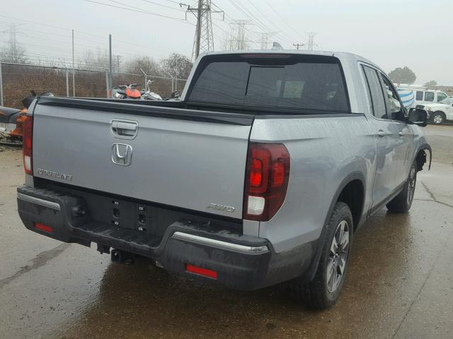 5FPYK3F69KB016087 - 2019 HONDA RIDGELINE GRAY photo 4