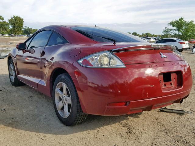 4A3AK24F07E003015 - 2007 MITSUBISHI ECLIPSE GS BURGUNDY photo 3