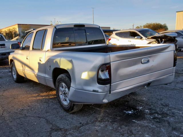 1B7HL2ANX1S224981 - 2001 DODGE DAKOTA QUA SILVER photo 3