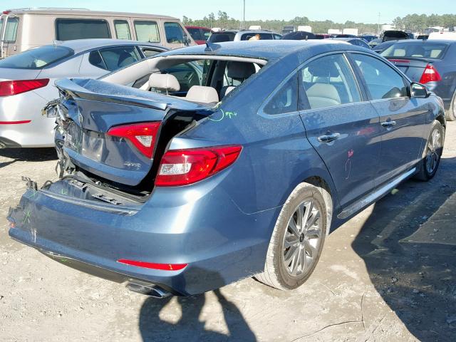 5NPE34AF6FH065471 - 2015 HYUNDAI SONATA SPO TURQUOISE photo 4