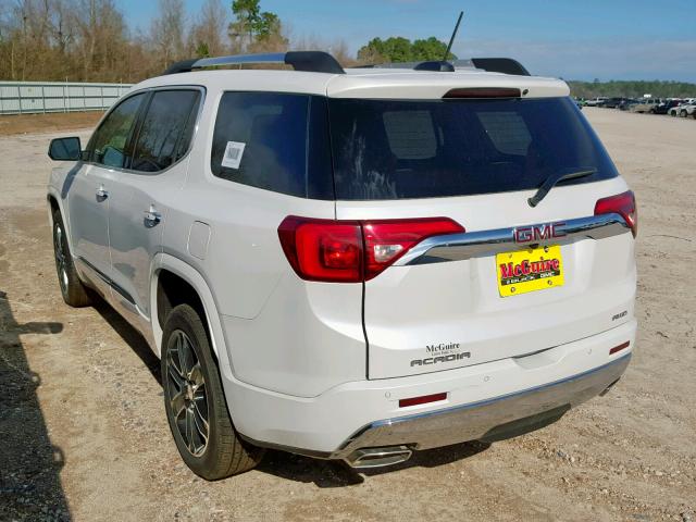 1GKKNXLS3JZ190958 - 2018 GMC ACADIA DEN WHITE photo 3