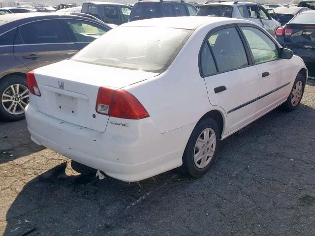 2HGES16305H551511 - 2005 HONDA CIVIC DX V WHITE photo 4