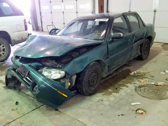 1G2NE52T6TC780850 - 1996 PONTIAC GRAND AM S GREEN photo 2