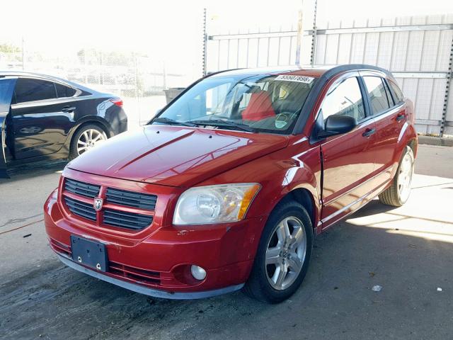 1B3HB48B17D557854 - 2007 DODGE CALIBER SX RED photo 2