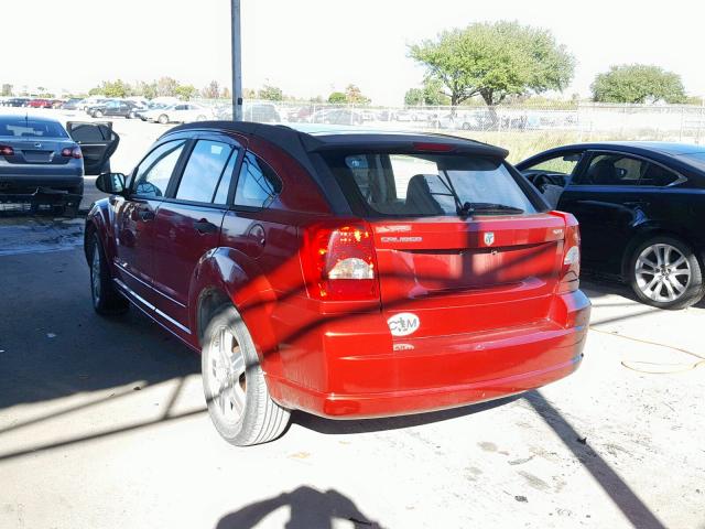 1B3HB48B17D557854 - 2007 DODGE CALIBER SX RED photo 3