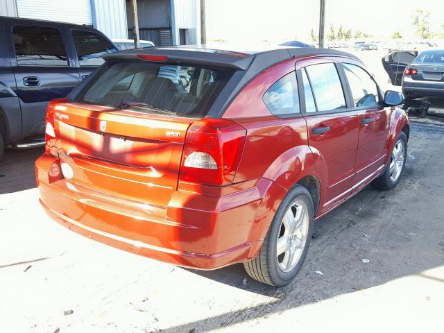 1B3HB48B17D557854 - 2007 DODGE CALIBER SX RED photo 4