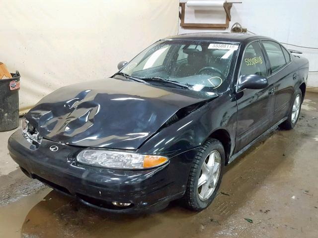 1G3NL52E93C284928 - 2003 OLDSMOBILE ALERO GL BLACK photo 2