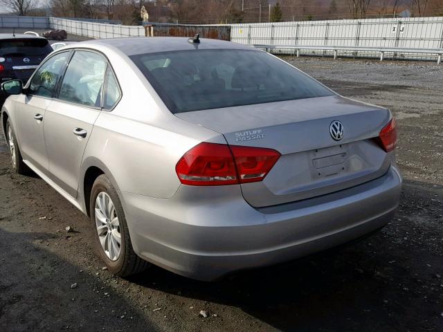 1VWAP7A31EC008161 - 2014 VOLKSWAGEN PASSAT S SILVER photo 3