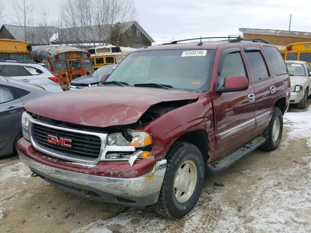 1GKEK13T93J280970 - 2003 GMC YUKON MAROON photo 2