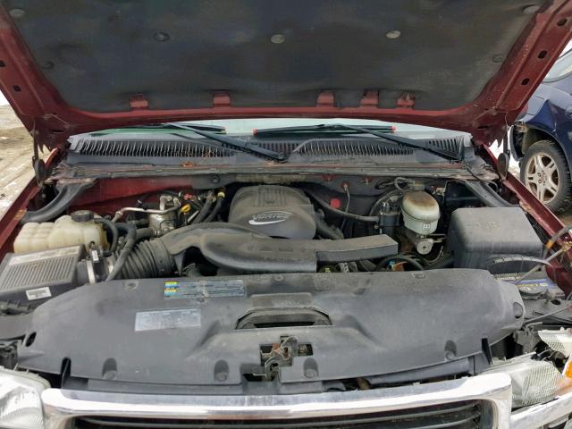 1GKEK13T93J280970 - 2003 GMC YUKON MAROON photo 7