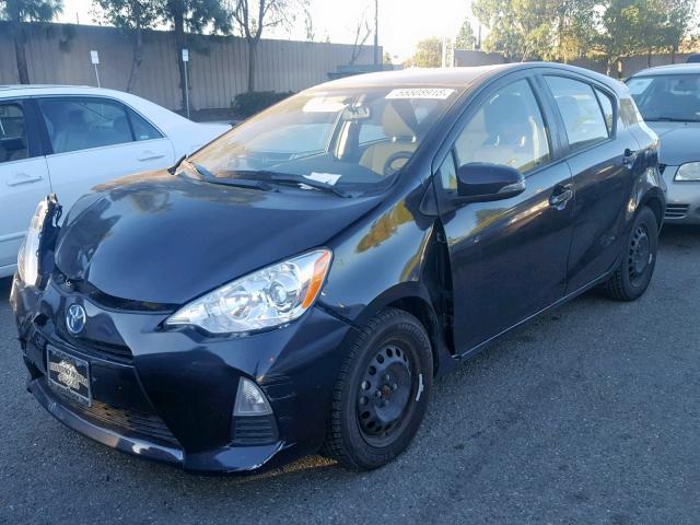 JTDKDTB34E1083682 - 2014 TOYOTA PRIUS C BLACK photo 2