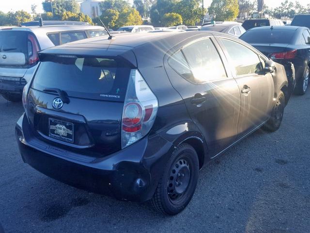 JTDKDTB34E1083682 - 2014 TOYOTA PRIUS C BLACK photo 4