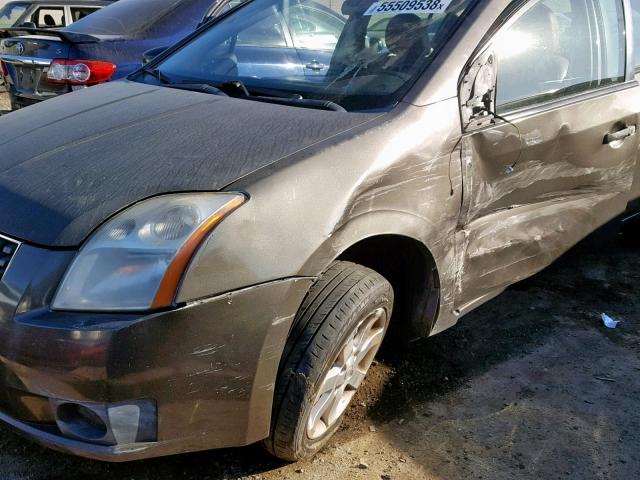 3N1AB61E87L605377 - 2007 NISSAN SENTRA 2.0 GRAY photo 9