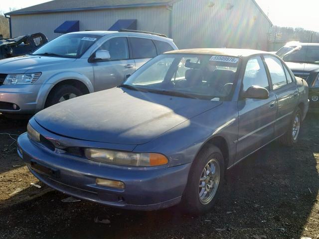 4A3AJ46G6SE138836 - 1995 MITSUBISHI GALANT S BLUE photo 2