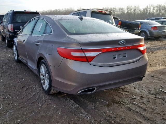 KMHFG4JG9CA160784 - 2012 HYUNDAI AZERA GLS BROWN photo 3