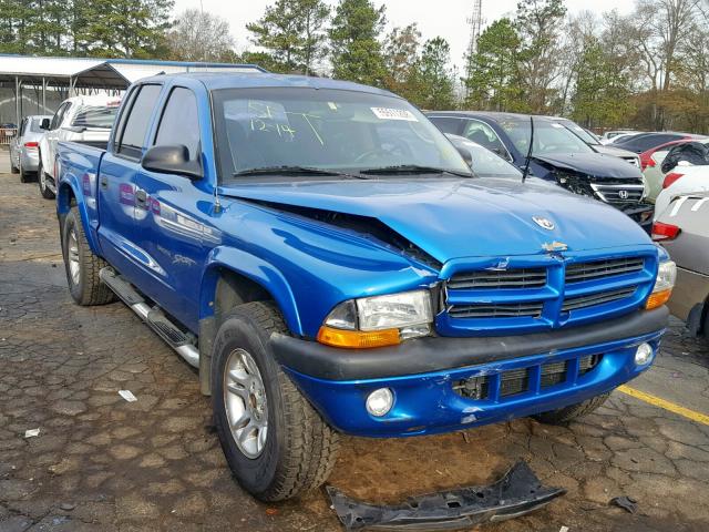 1B7HG2AN21S283253 - 2001 DODGE DAKOTA QUA BLUE photo 1