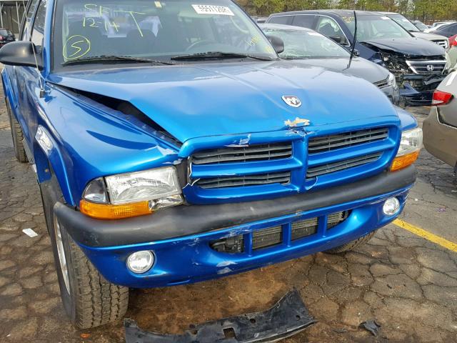 1B7HG2AN21S283253 - 2001 DODGE DAKOTA QUA BLUE photo 9