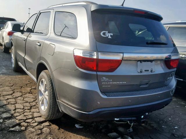 1D4RE4GG9BC699796 - 2011 DODGE DURANGO CR GRAY photo 3