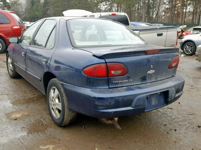 1G1JF524327130759 - 2002 CHEVROLET CAVALIER L BLUE photo 3