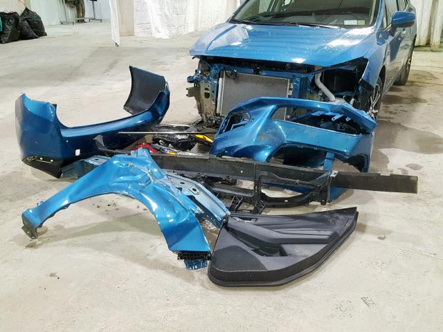 4S3GTAT61H3705072 - 2017 SUBARU IMPREZA LI BLUE photo 9