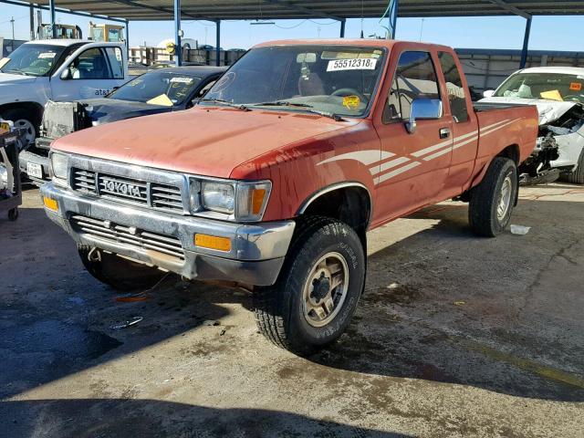 JT4VN13G5M5062590 - 1991 TOYOTA PICKUP 1/2 RED photo 2