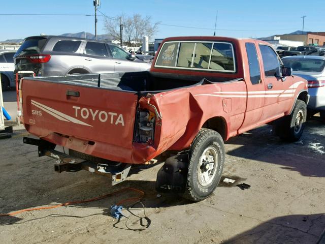 JT4VN13G5M5062590 - 1991 TOYOTA PICKUP 1/2 RED photo 4