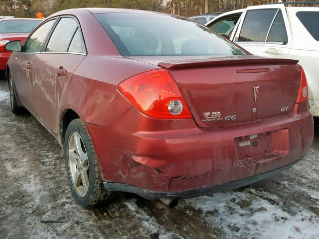 1G2ZH57N094108644 - 2009 PONTIAC G6 GT RED photo 3