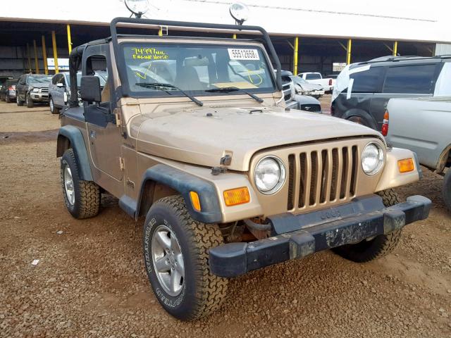 1J4FA29P4YP767530 - 2000 JEEP WRANGLER / BROWN photo 1