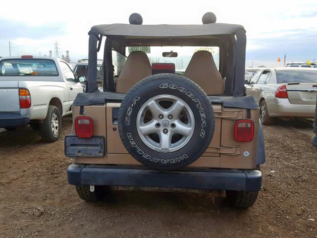 1J4FA29P4YP767530 - 2000 JEEP WRANGLER / BROWN photo 6