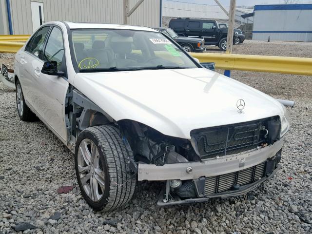 WDDGF4HB0DA753379 - 2013 MERCEDES-BENZ C 250 WHITE photo 1