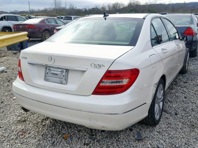 WDDGF4HB0DA753379 - 2013 MERCEDES-BENZ C 250 WHITE photo 4