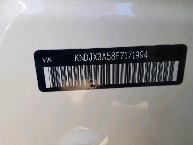 KNDJX3A58F7171994 - 2015 KIA SOUL ! WHITE photo 10