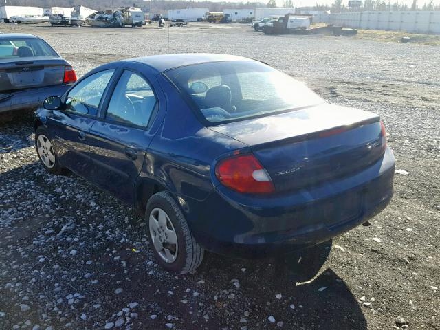 1B3ES46C5YD675583 - 2000 DODGE NEON BASE BLUE photo 3